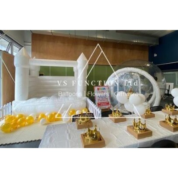 Bubble house hire with 80 balloons inside