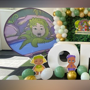 Takara Tribe Theme backdrop hire (spring water)