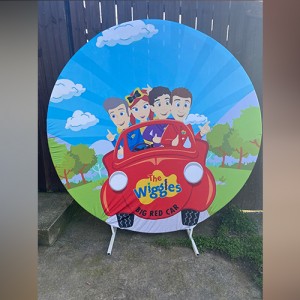 the wiggles theme backdrop hire