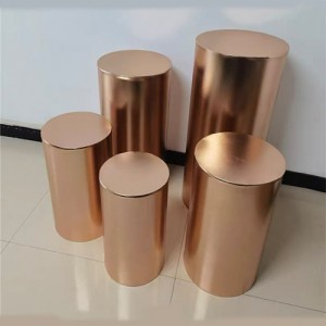 rose gold plinth hire 5 pieces