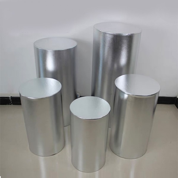 Silver plinth hire 5 pieces 