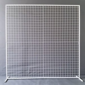 Square mesh backdrop white for hire (2m diameter)